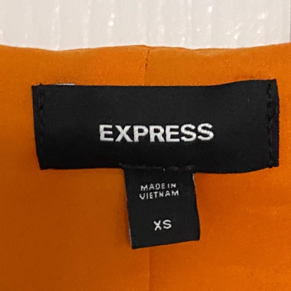 Express Orange Button-Down Vest - image 2